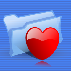 File folder with heart symbol