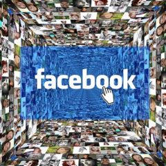 Facebook logo with image profile pictures