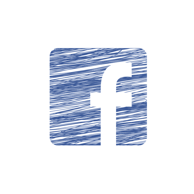 Facebook logo - scratched